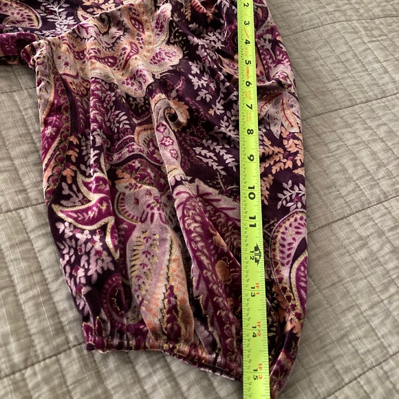 Velour Top with Gold Glitter NEVER WORN SZ L - Picture 7 of 10